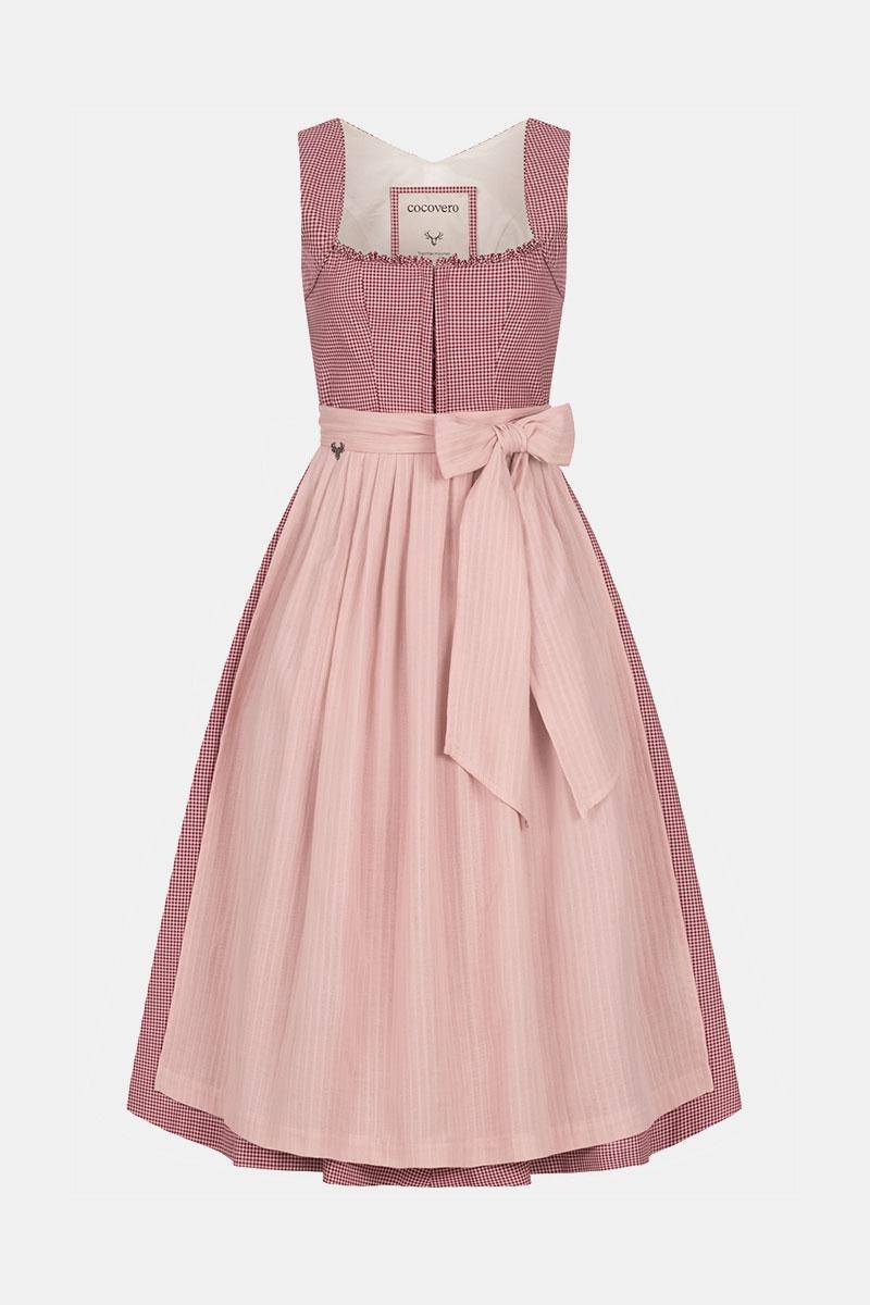 Dirndl Traditionnel Pour Femme - Robe Oktoberfest, Taille Ajustée, Tablier Séparable - Pour Fête De La Bière Et événements
