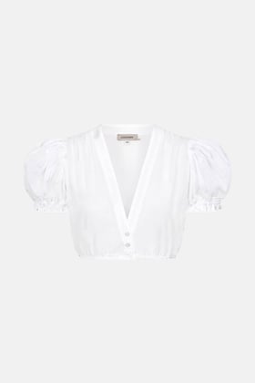 Baumwollbluse Viktoria White