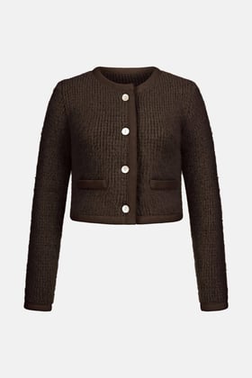 Strickjacke Mora Fluffy Mocca
