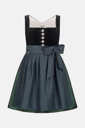 Kinder Dirndl Hedi Mini Velvet Moss