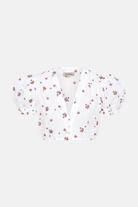 main image of product Baumwollbluse Viktoria with alternative color Red