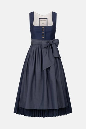 Dirndl Hedi Plissee Herringbone Blue