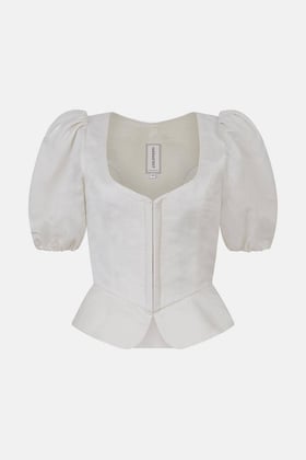 Mieder Jana Linen White