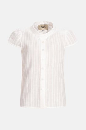 main image of product Kinder Bluse Kiki  with alternative color Striped Cotton White