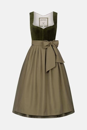 Dirndl Nellie Velvet Bronzed Green
