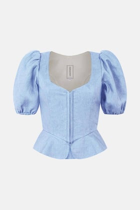 Mieder Jana Linen Sky