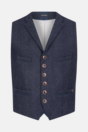 Weste Ryan Herringbone Navy