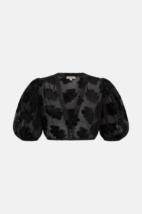 Bluse Zenta Flower Black