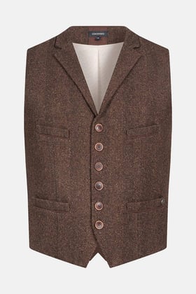 Weste Ryan Herringbone Brown