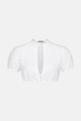 Baumwollbluse Lana Paisley White