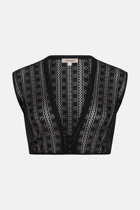 Spitzenbluse Emmi Black Stripes