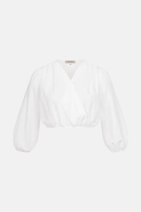 Baumwollbluse Ida White