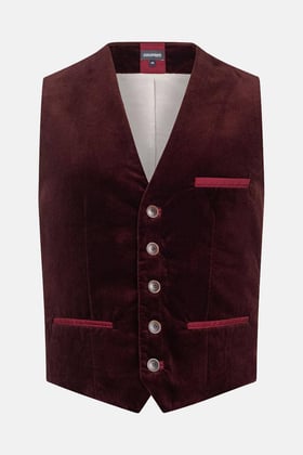 Weste Logan Velvet Blood