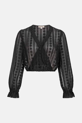 Baumwollbluse Wanda Black