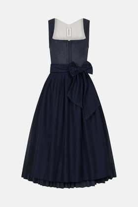 Dirndl Hermine Plissee Navy