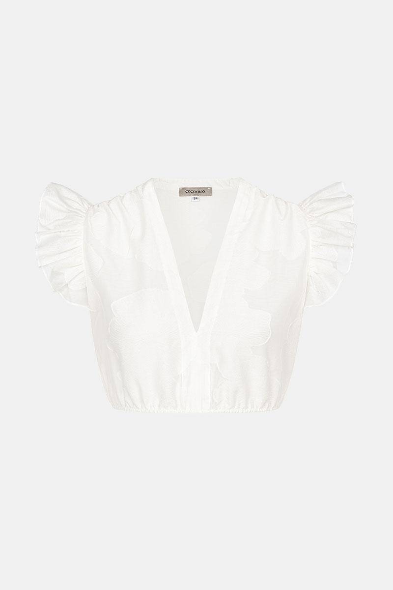 Blouse Caroline Floral White