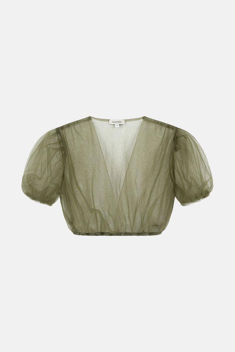 Bluse Valli Olive Mesh