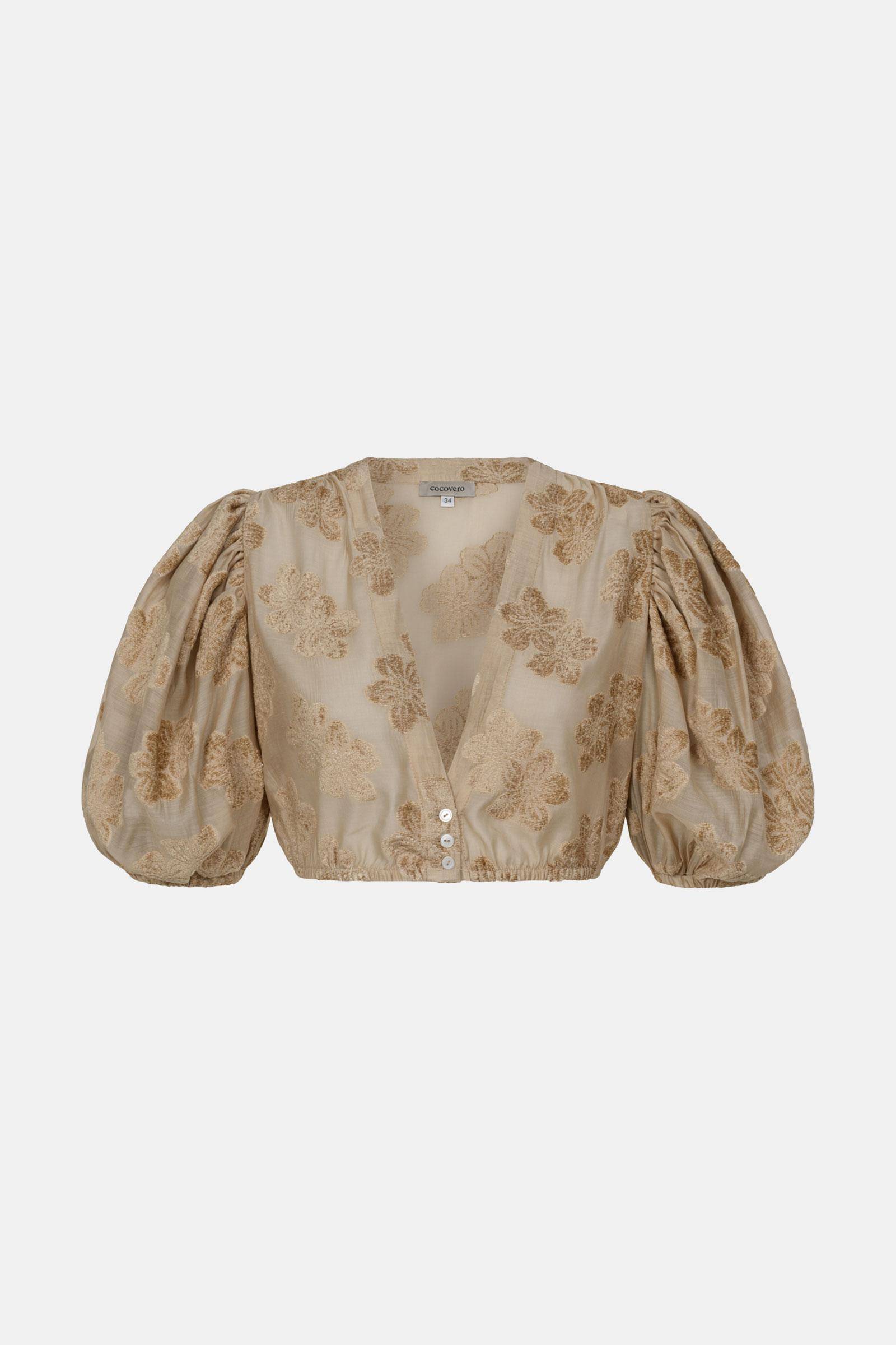 Bluse Zenta Flower Gold