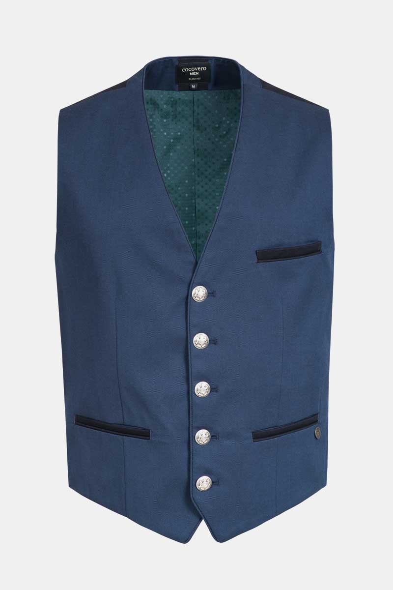 Weste Logan Figured Blue
