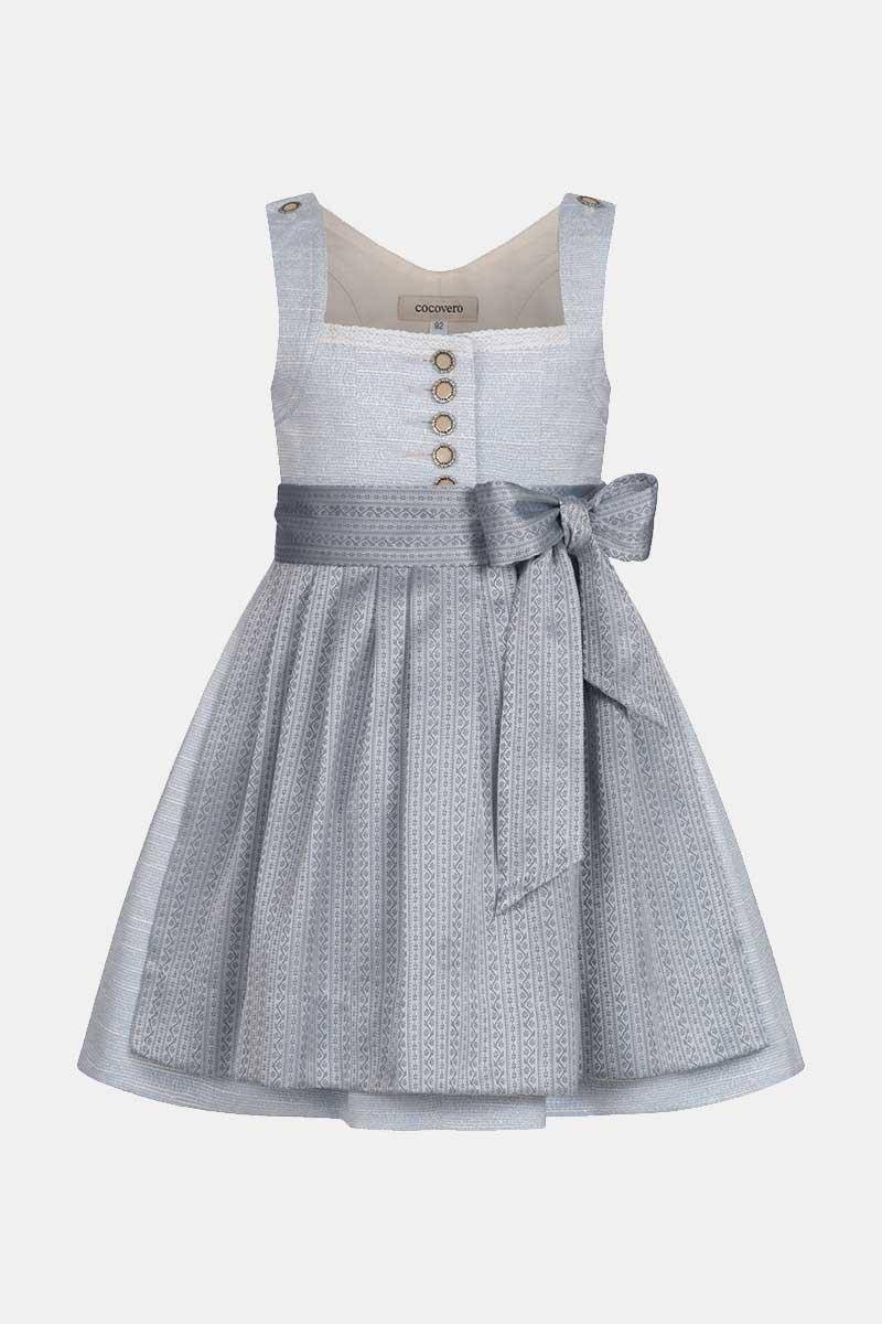 Kinder Dirndl Hedi Mini Tweed Blue