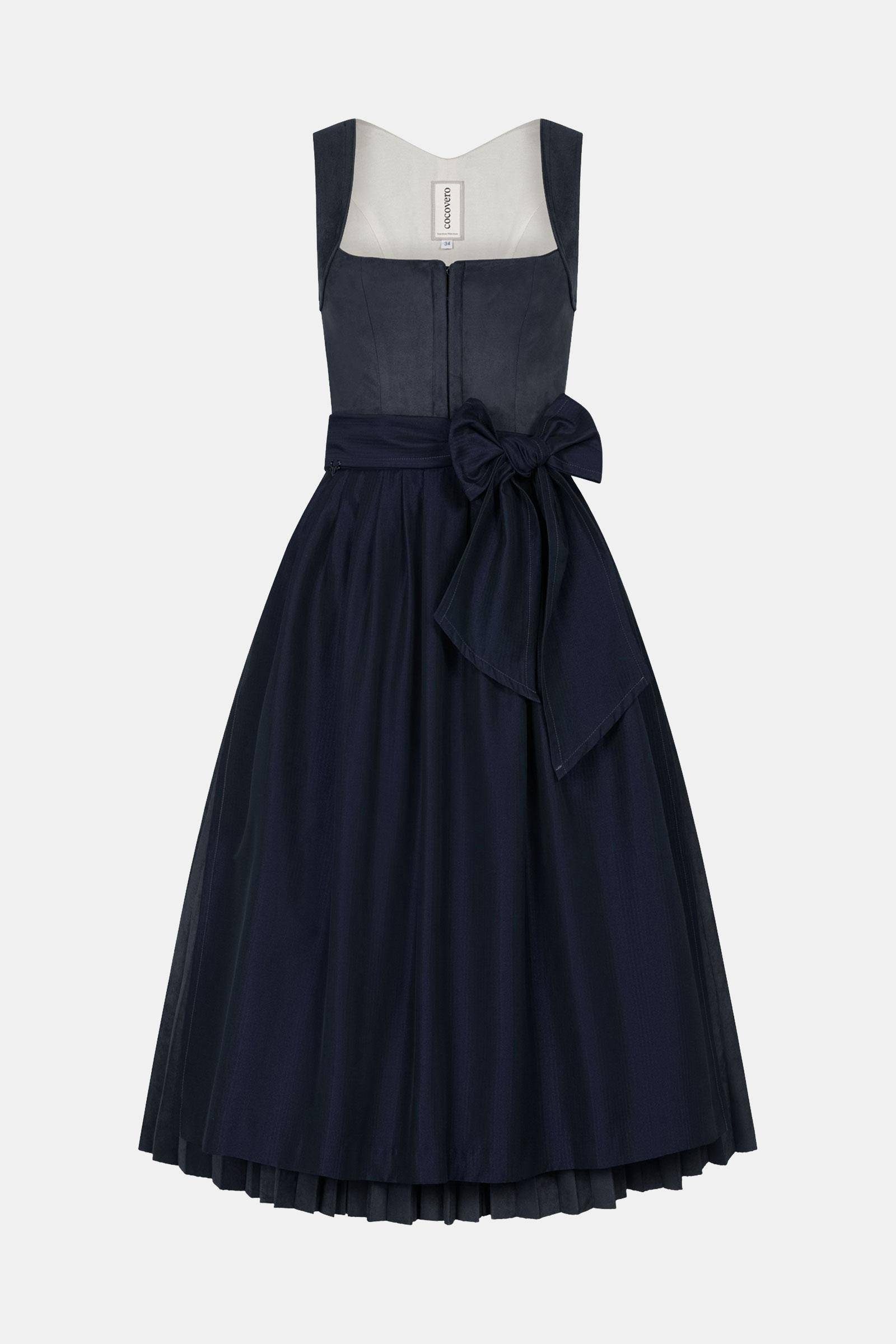 Dirndl Hermine Plissee Navy